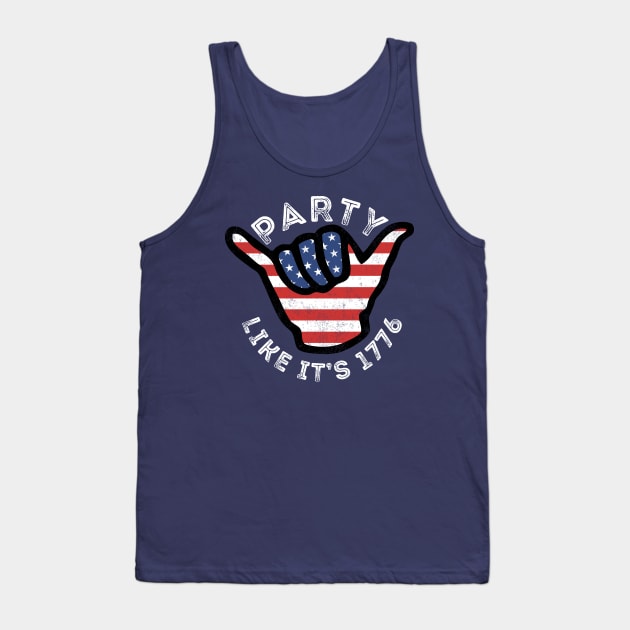 Party Like It&#39;s 1776 4th July USA 2021 Tank Top by BraaiNinja